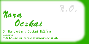 nora ocskai business card